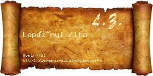 Lepényi Zita névjegykártya